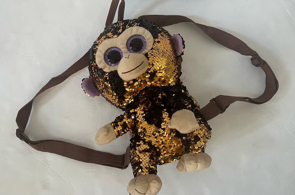 TY Fashion Flippy Sequin Backpack - COCONUT the Monkey